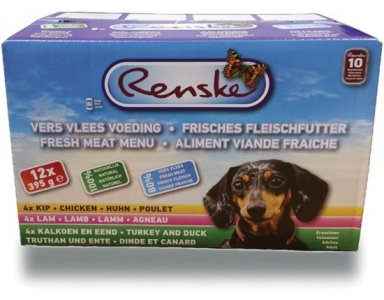 Renske Vers Vlees Kate Multidoos - Hond - Kip, Lam, Kalkoen en Eend - 12 x 395 gr Mix 12-Pack - foto 1