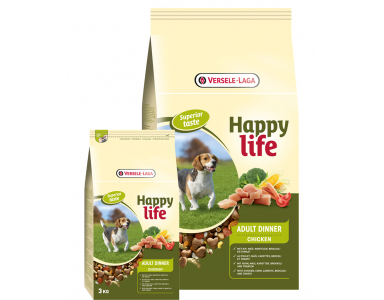 Happy Life Adult Dinner met Kip 15 Kg - foto 1