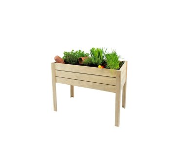 Houten kruidenbak op poten