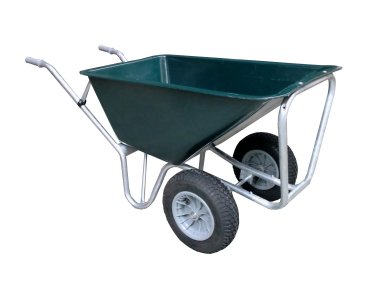 Stalkruiwagen Basic 160 L groen met 2 wielen - foto 1