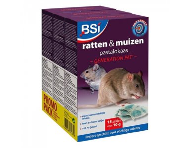 Voordeelpack Bsi Pastalokaas ’Generation Pat’ Bestrijding voor Muis & Rat 3x150gr - foto 1