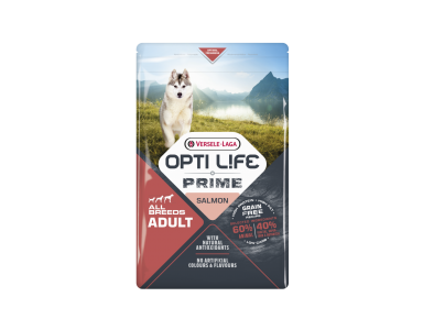 Opti life Prime Adult Granenvrije Hondenvoeding Zalm 2,5kg - foto 1