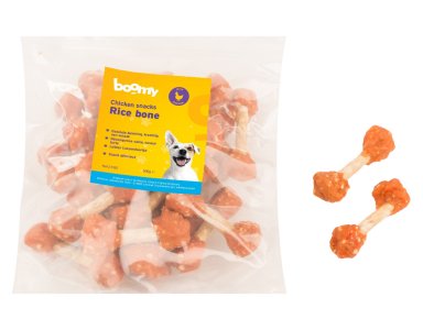 Boomy Chicken Snacks Rice Bone 500gr - foto 1