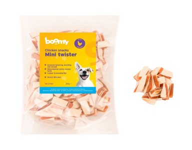 Boomy Chicken Snacks Mini Twister 250gr - foto 1