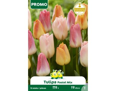 Bloembol Tulpen Pastel Mix 15st - foto 1