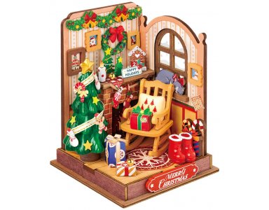 Robotime Huisje Christmas Fireplace - foto 1