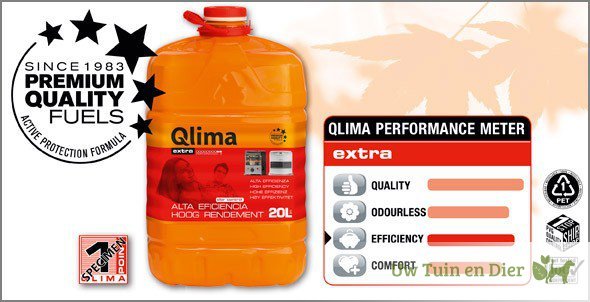 als resultaat Vierde reservoir Qlima Extra Petroleum 20lt