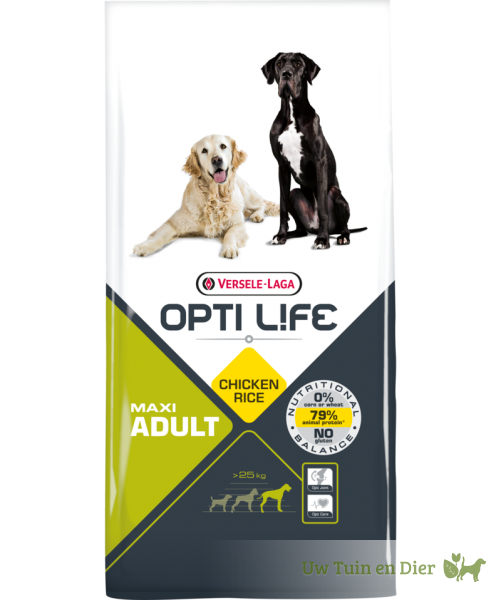 naald Zonder Voeding Opti Life Adult Maxi 12,5 kg hondenvoer