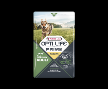 Opti life Prime Adult Granenvrije Hondenvoeding Kip 2,5kg