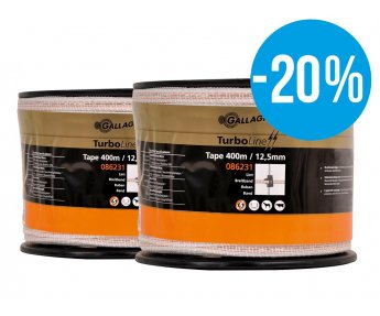  Gallagher Duopack TurboLine Lint 12,5mm wit 2x400m 