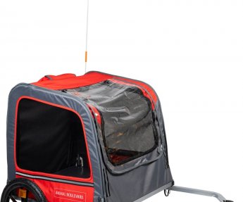 AB Travel Fietskar voor Honden Rood/Grijs Large 130x80x90cm