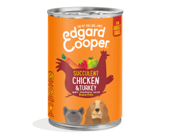 Edgard & Cooper Hondenvoer Blik Kip & Kalkoen 400 Gram - foto 1