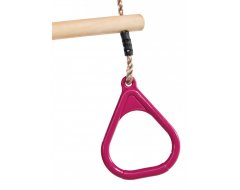 Kbt Houten Ringtrapeze met Kunststof Ringen Paars - PH-touw