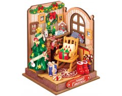 Robotime Huisje Christmas Fireplace