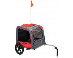 AB Travel Fietskar voor Honden Rood/Grijs Large 130x80x90cm